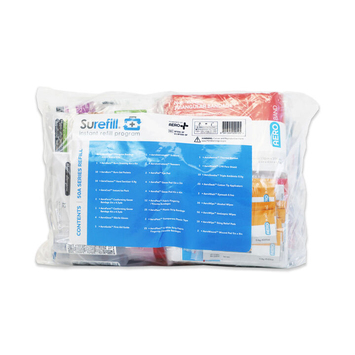 Aero Healthcare SUREFILL 50 ANSI 2021 A First Aid Kit Refill - For all 50 Series Kits 2021