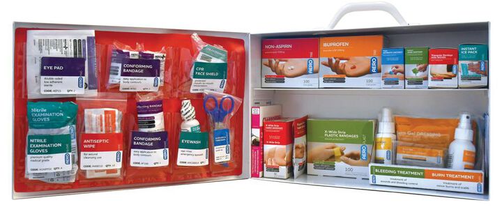 Aero Healthcare SUREFILL 2 Shelf Metal Cabinet 80 Series ANSI 2021 B with Meds