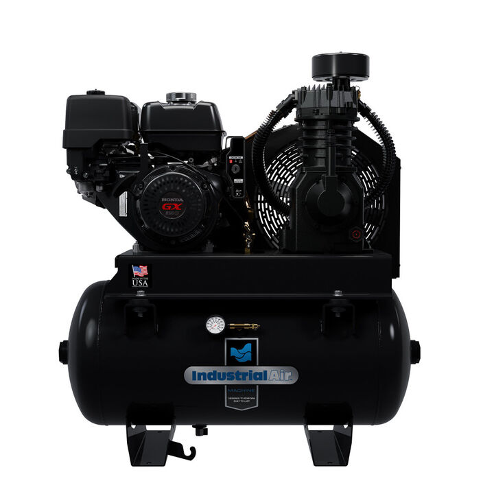 Industrial Air Compressor 13 HP Honda Powered Two Stage Truck Mount with Electric Start