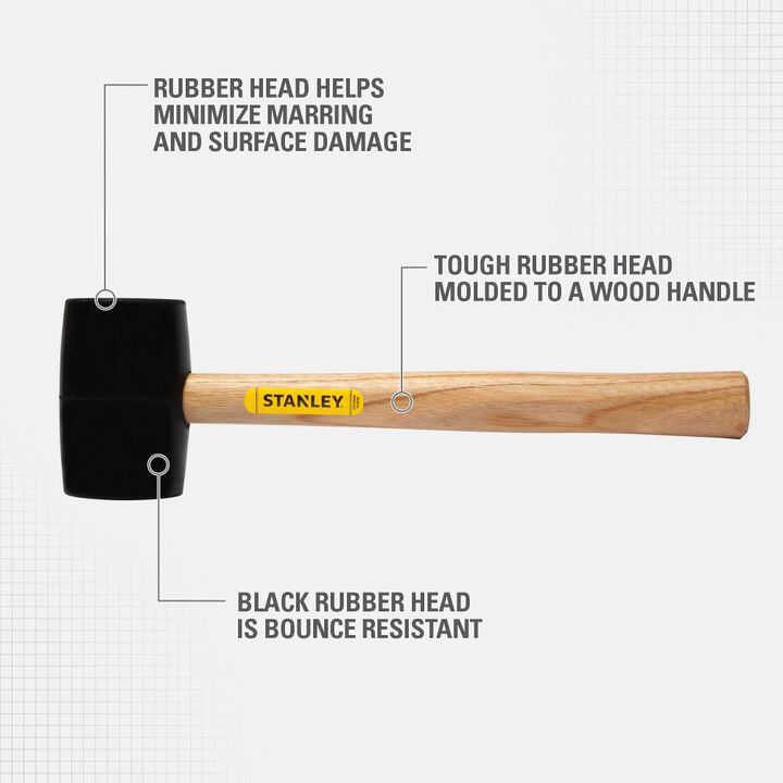 Stanley 16 Oz Rubber Mallet, large image number 1