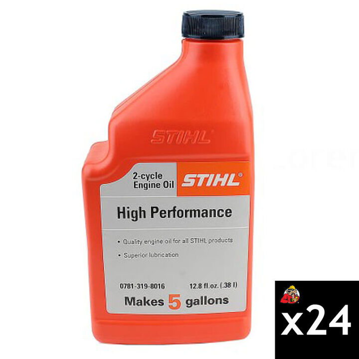 Stihl Blue High Performance 2-Cycle Engine Oil 50:1 5 Gal Mix 12.8 oz Case of 24