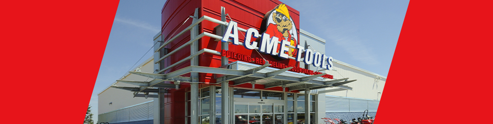 Front of an Acme Tools store location