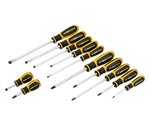 Gearwrench 12 piece  Phillips and Slotted Dual Material Screwdriver Set