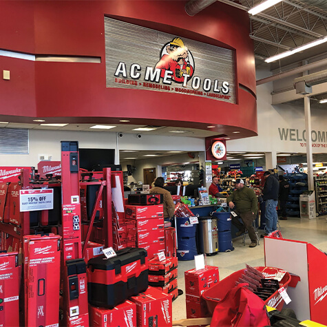Acme Tool service counter in Grand Forks, ND