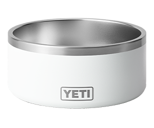 Yeti Boomer stainless dog bowl in white