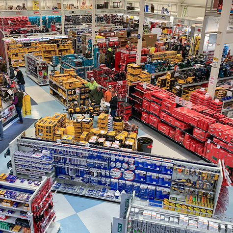 Tool show room at the Acme Tools in Des Moines, IA