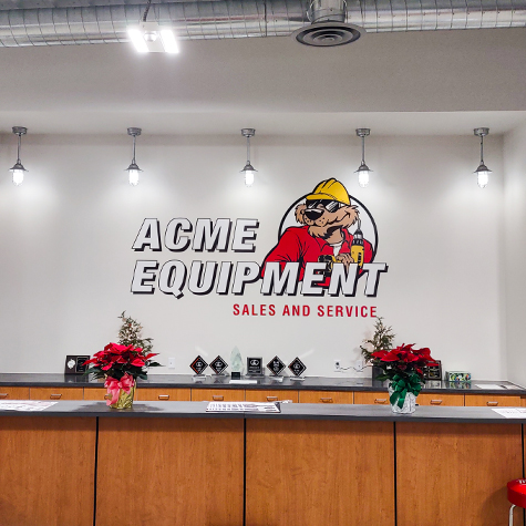 Acme Equipment service counter at Minot, ND