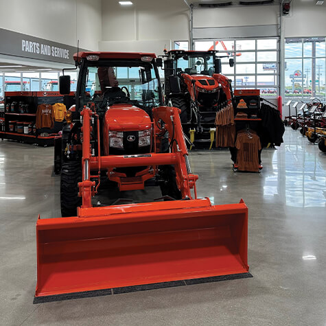Floor view of a Kubota tractor