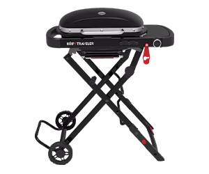 Weber Traveler 11000 Btu Liquid Propane Compact Portable Gas Grill with Single Burner
