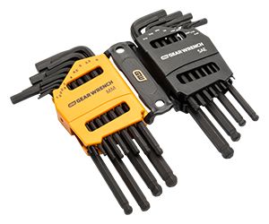 Gearwrench 26 Piece Sae and Metric Ball End Long Arm Hex Key Set