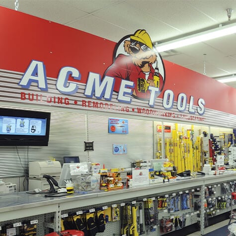 Acme Tools service counter in Cedar Rapids, IA