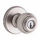 Kwikset Satin Nickel Security Keyed Entry Exterior Polo Lockset Knob