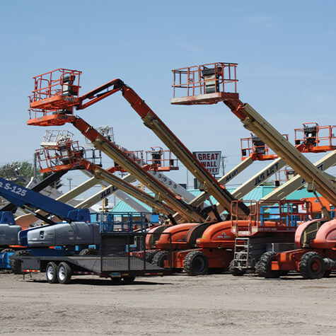 Equipment stock outside of the Acme Equipment in Grand Forks, ND