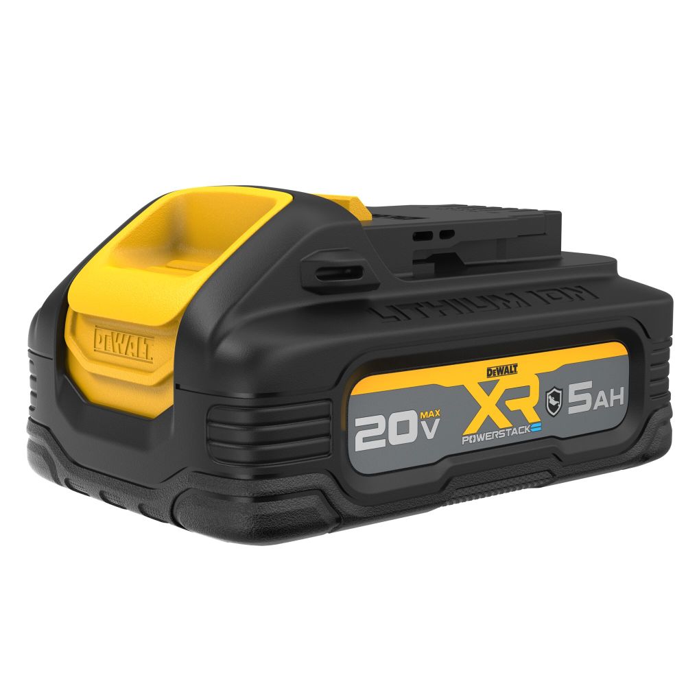 DEWALT 20V MAX XR POWERSTACK 20V 5Ah Oil Resistant Lithium Ion Power Tool Battery Pack with Fuel Indicator image number null