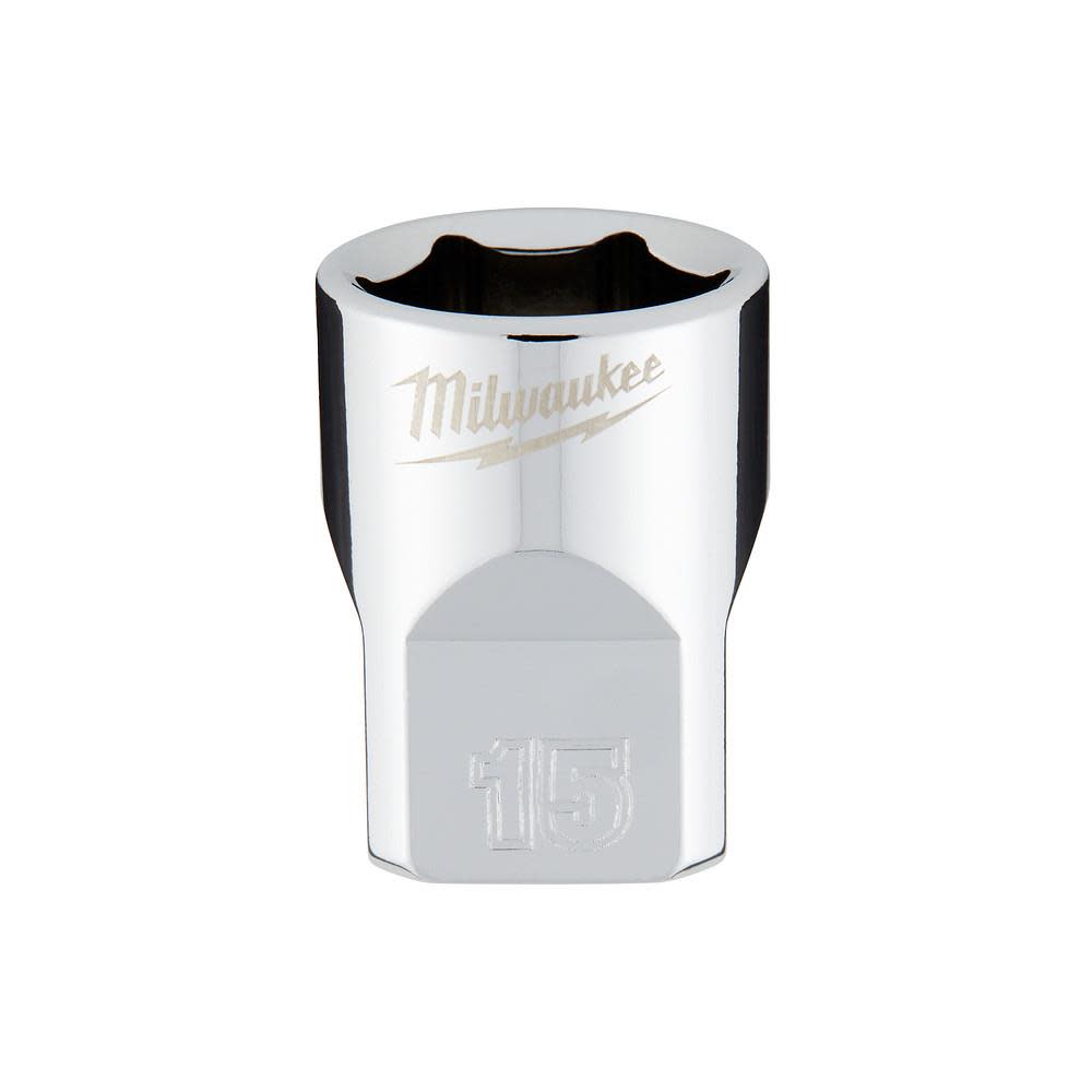 Milwaukee 3/8 in. Drive 15mm Metric 6-Point Socket