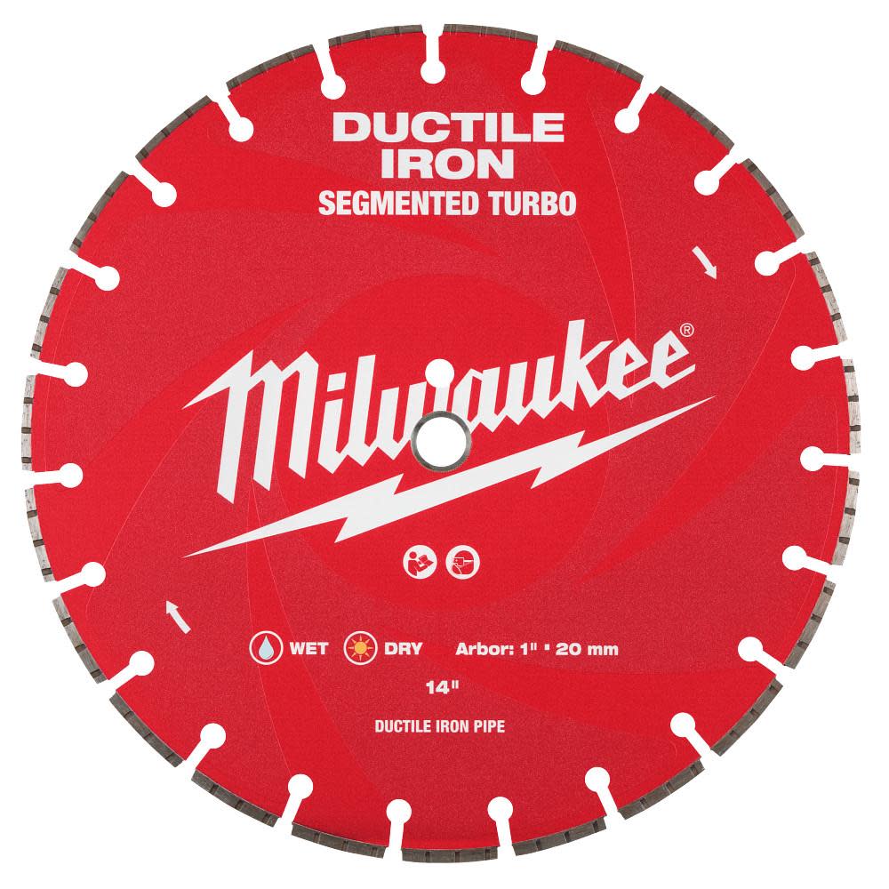 Milwaukee 14 Inch Segmented Rim Diamond Blade for Ductile Iron